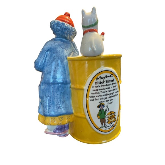 Hallmark Maxine's Bitter Blend Coffee Porcelain Piggy Coin Bank Figurine SOLD - Picture 2 of 6